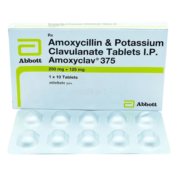 amoxyclav 375mg tablet 10's